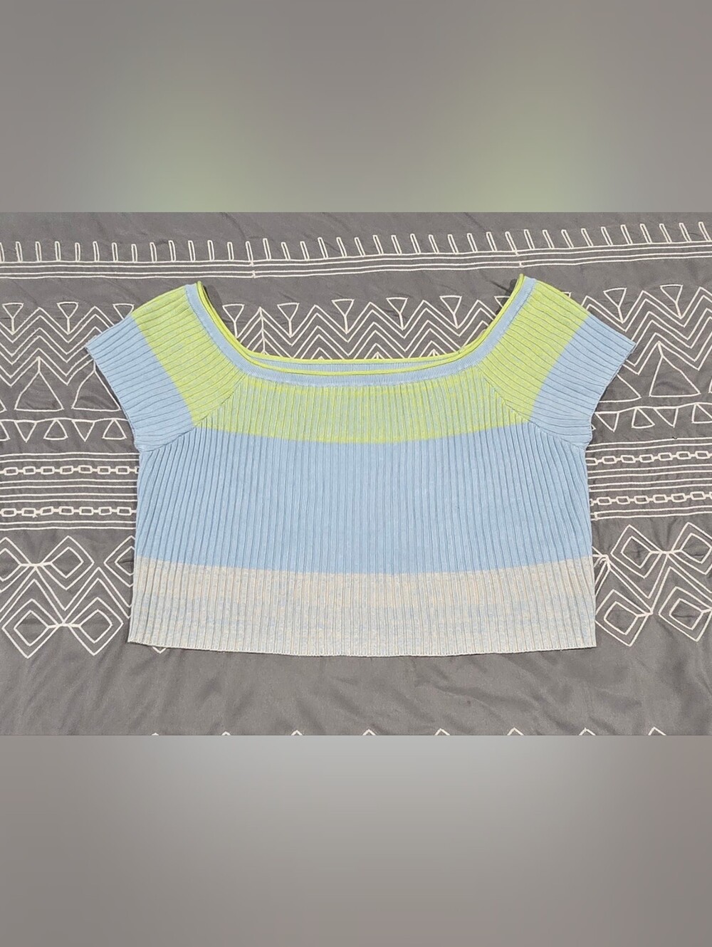 Daily Practice Tuvalu Cropped Sweater Top Size Large